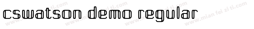 cswatson demo regular字体转换